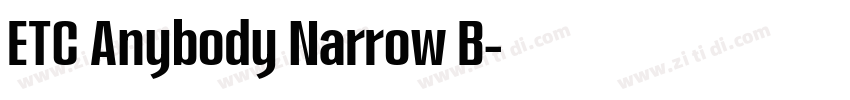 ETC Anybody Narrow B字体转换